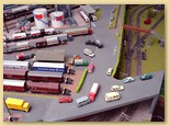 Modellanlage in Buchheim. Ausbauzustand aus dem Jahre 2010. Unfall am Güterbahnhof 

