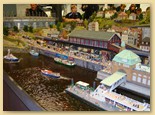Miniatur Wunderland - Hamburger Hafen Landungsbrücken mit Speicherstadt 
